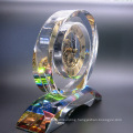 Top Grade Decorate Oval Crystal Clock Desk Clock